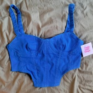 denim crop top